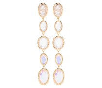 glass crystal-embellished drop earrings