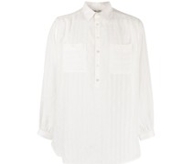 striped classic-collar shirt