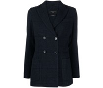 Doppelreihiger Blazer mit Karomuster