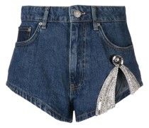 Jeans-Shorts mit hohem Bund