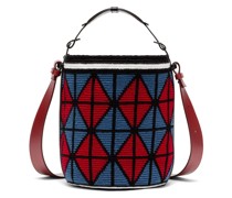 Beuteltasche mit geometrischem Muster