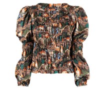 Bluse mit grafischem Print
