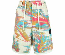 Bermudas mit Marmor-Print