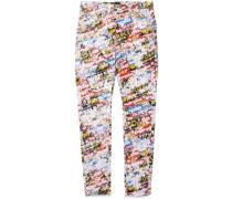 P001 Skinny-Jeans mit Logo-Print