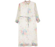 Seiden-Midikleid mit Blumen