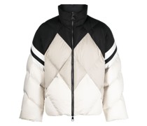 Gesteppte Jacke mit Kontrasteinsätzen