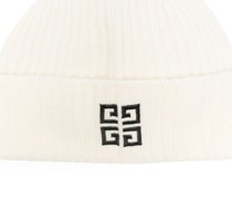 4G-embroidered ribbed beanie