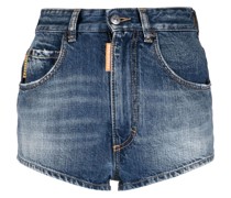 Jeans-Shorts mit Logo-Patch