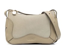 Schultertasche aus Wildleder