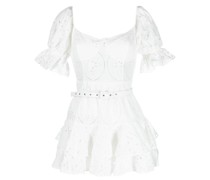 Minikleid in Lochstrick-Optik