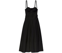pleated bustier dress