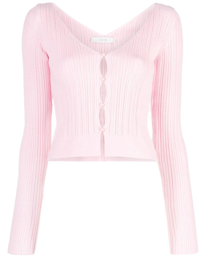 LVIR Damen Gestrickter Cropped-Cardigan