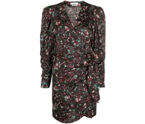 Wickelkleid mit Blumen-Print