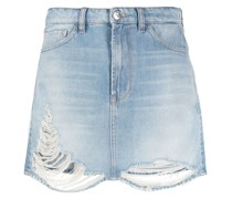 Jeans-Minirock mit Distressed-Detail