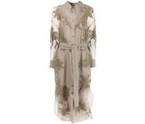 Hemdkleid mit Paillettenbesatz