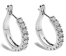 18kt Weißgoldcreolen mit Diamanten