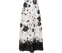 Pop floral-print midi skirt