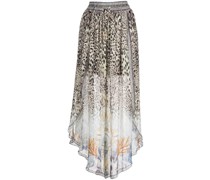 Seidenhose mit Seepferdchen-Print