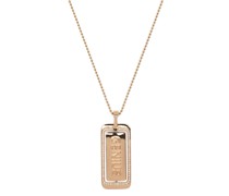 18kt Rotgoldhalskette mit Diamanten