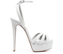 Lola 140mm metallic sandals