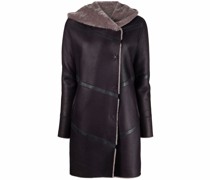 Ledermantel mit Shearling-Futter
