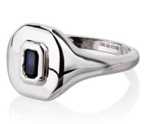 18kt Weißgoldring mit Diamanten