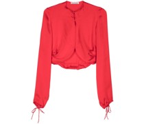 pleat-detailing silk blouse