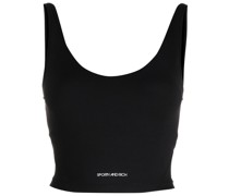 Cropped-Oberteil mit Logo-Print