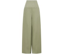 Leinenhose mit hohem Bund