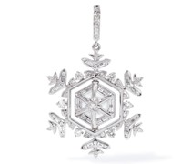18kt Spinning Snowflake Weißgoldamulett