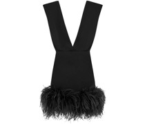 Minikleid mit Federbesatz