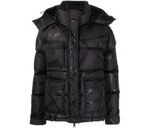 Daunenjacke mit Ketten-Print