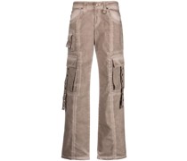 low-rise cargo trousers