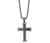 Chevron Cross Kreuzanhänger aus Sterlingsilber