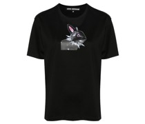 bunny-print cotton T-shirt