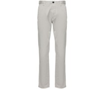 tapered-leg cotton chino trousers