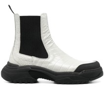 Stiefel mit Kontrasteinsätzen