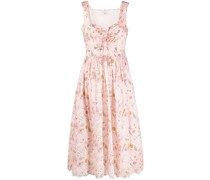 Midikleid mit Muschel-Print