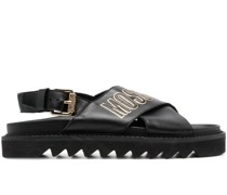 Sandalen mit Logo-Schild