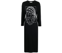 T-Shirtkleid mit Stickerei