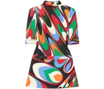 Minikleid mit abstraktem Print