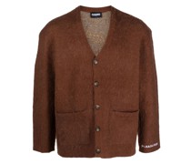 Intarsien-Cardigan mit Zitrus-Motiv