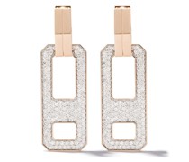 14kt Rotgoldohrringe mit Diamanten