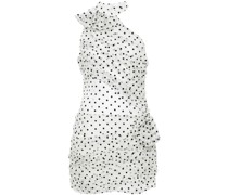 polka-dot organza mini dress
