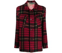 tartan-check pattern shirt jacket