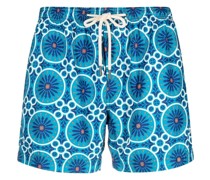 Badeshorts mit geometrischem Print