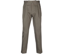 Cropped-Chino mit Faltendetail