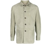 Geknöpfte Lederjacke