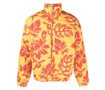 Gesteppte Jacke mit Blumen-Print