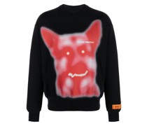 Sweatshirt mit "Beware of Dog"-Print